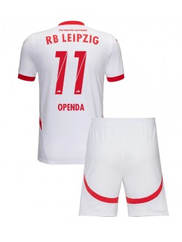 RB Leipzig Lois Openda #11 Heimtrikotsatz für Kinder 2024-25 Kurzarm (+ Kurze Hosen)